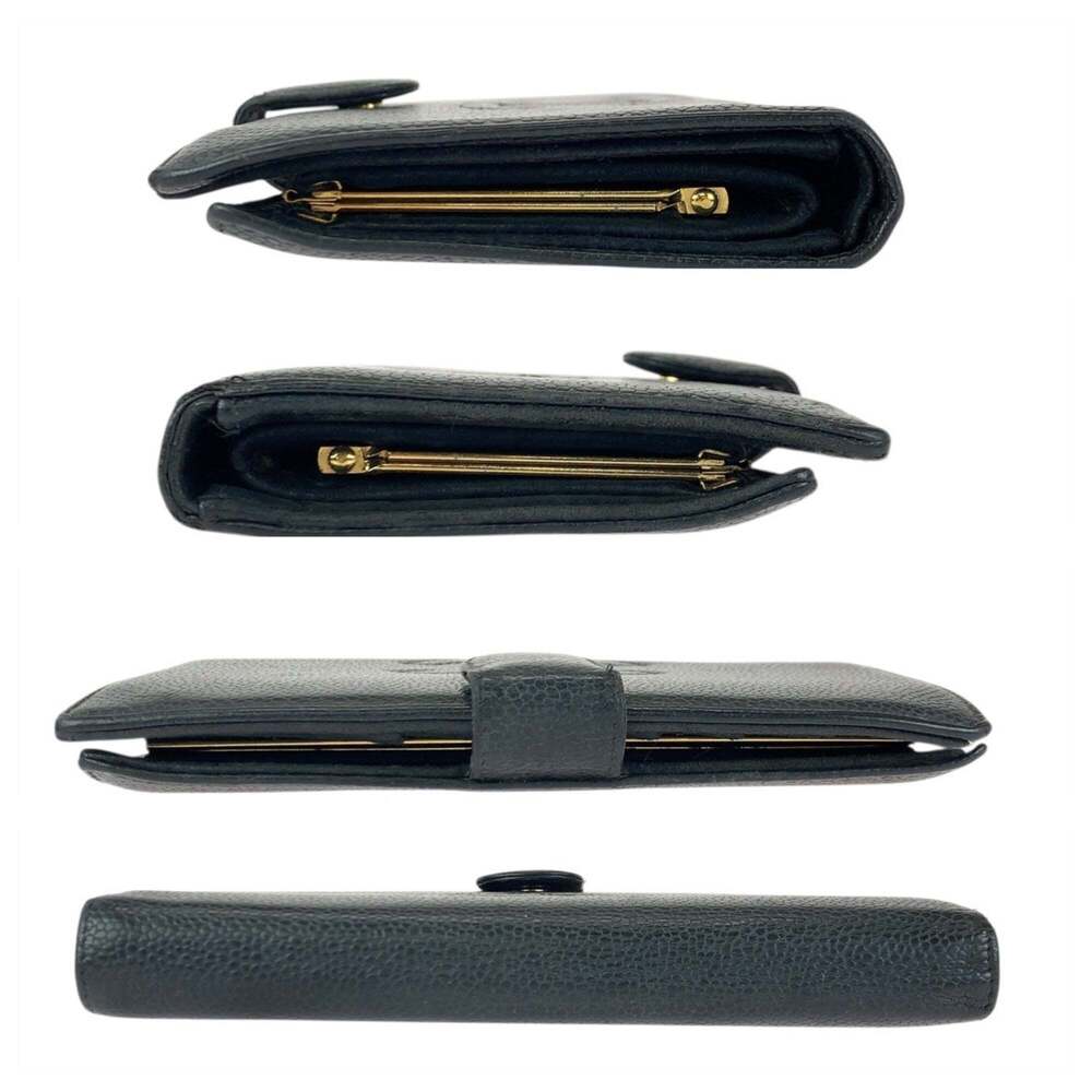 CHANEL Vintage Black Leather Logo Wallet - Picture 10 of 10